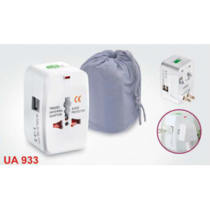 [Adapter] Worldwide Travel Adapter c/w Dual 2.0A USB Port - UA933
